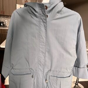 Women's Light Blue Hooded Jacket